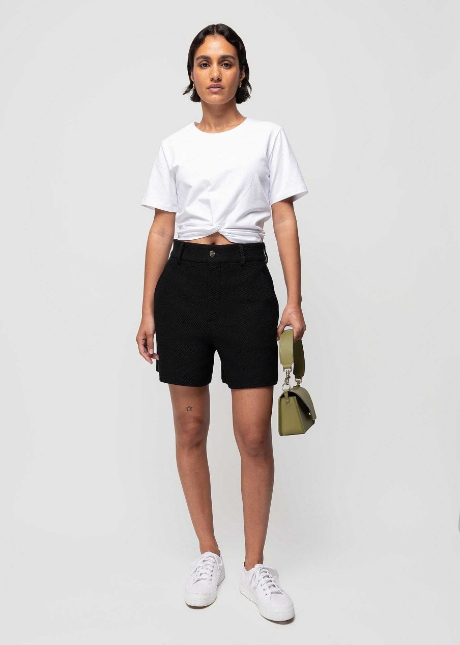 Vanilia Cropped Shirt Met Knoopdetail