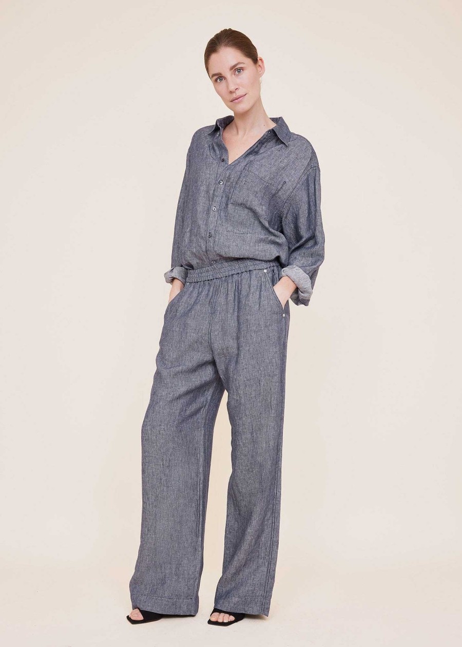 Vanilia Wide Linen Trousers