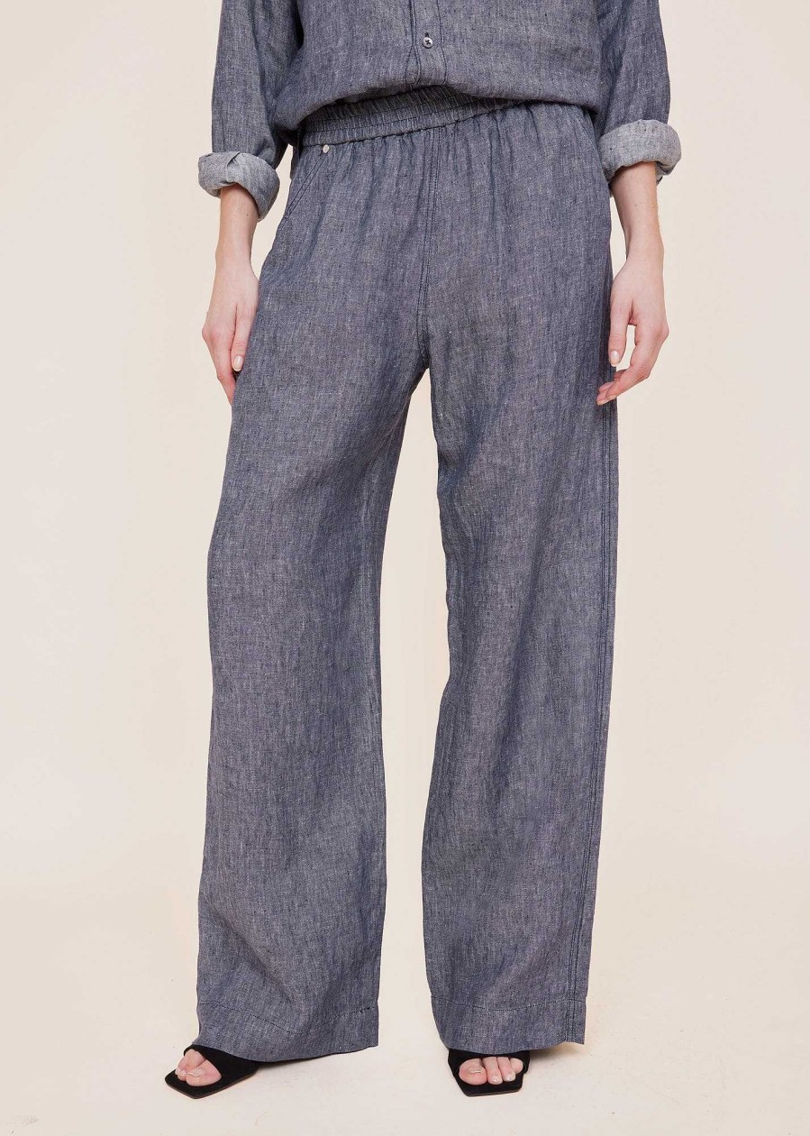 Vanilia Wide Linen Trousers