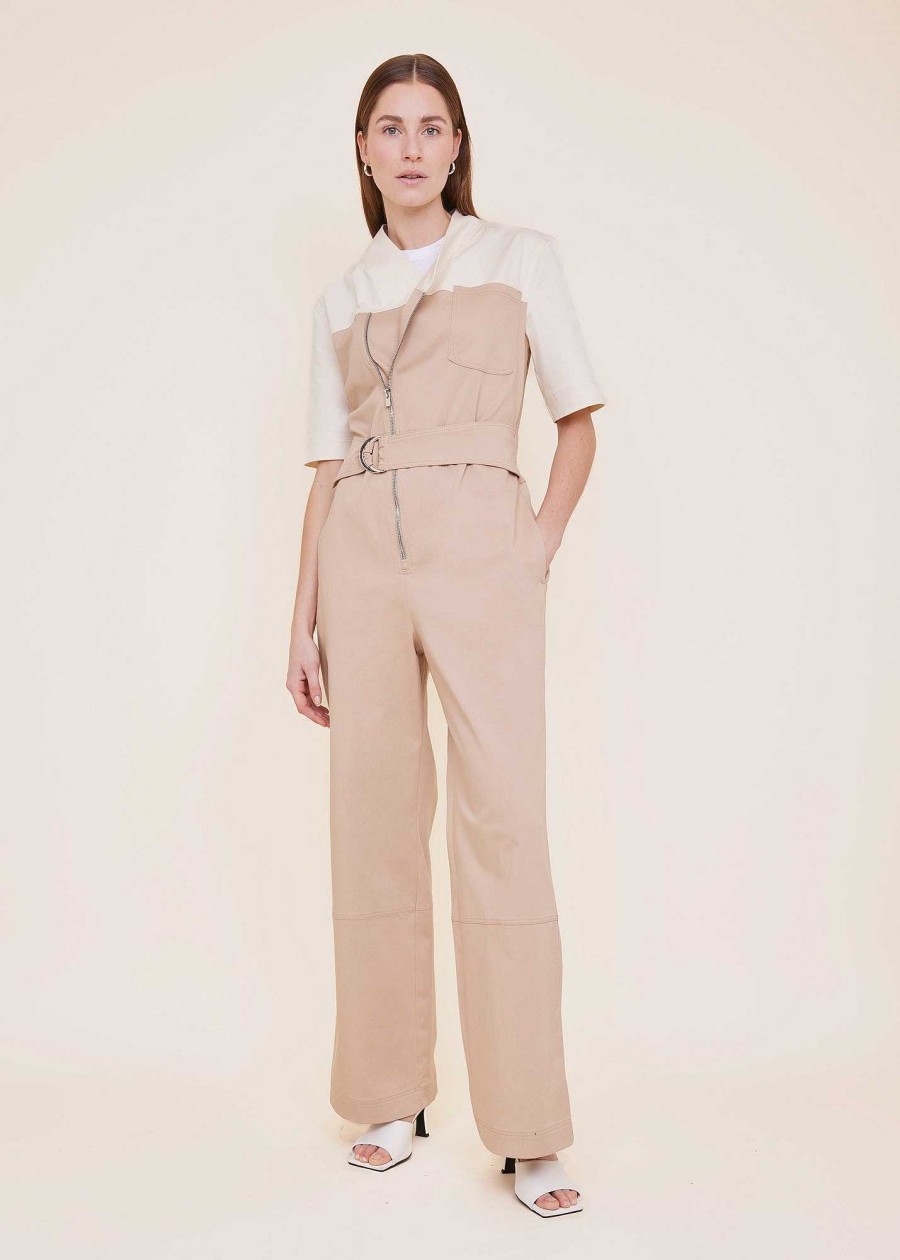 Vanilia Wrap Twill Jumpsuit