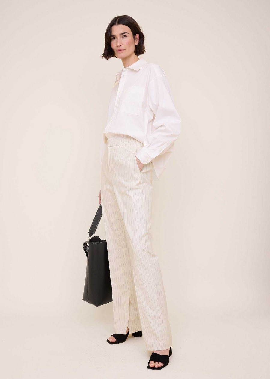 Vanilia Tapered Pinstripe Trousers