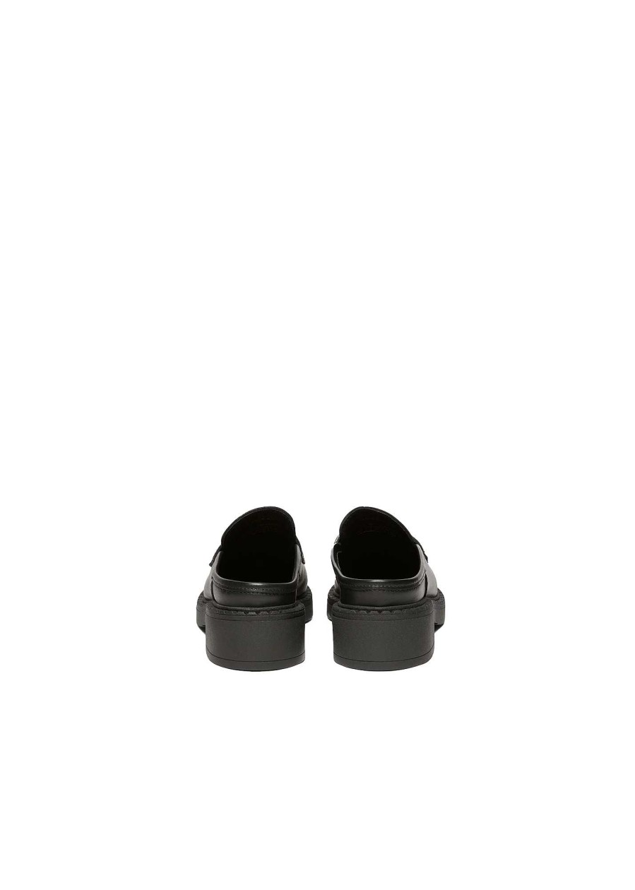 Vanilia Leren Saddle Slide Loafer