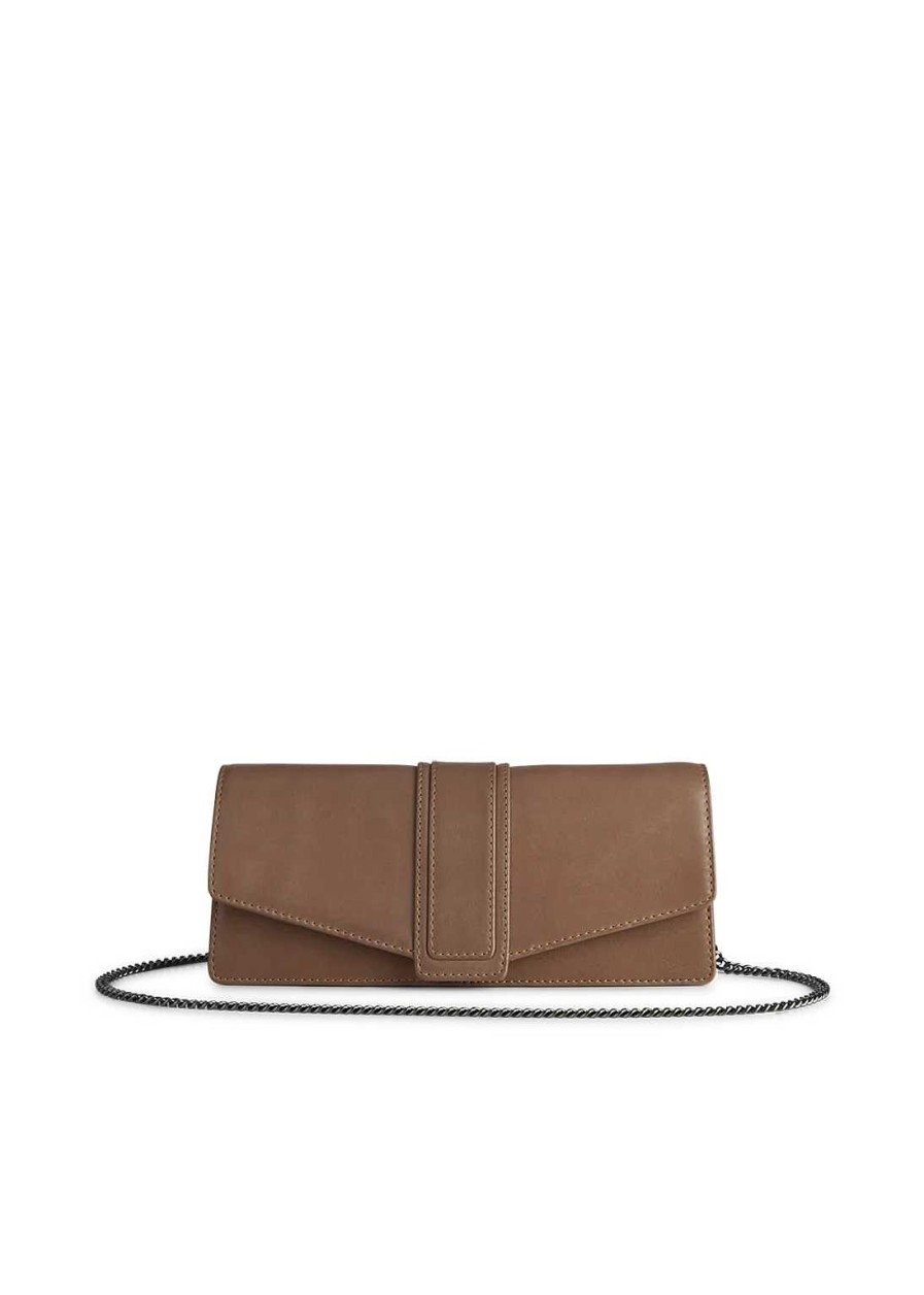 Vanilia Leather Cross Body Clutch