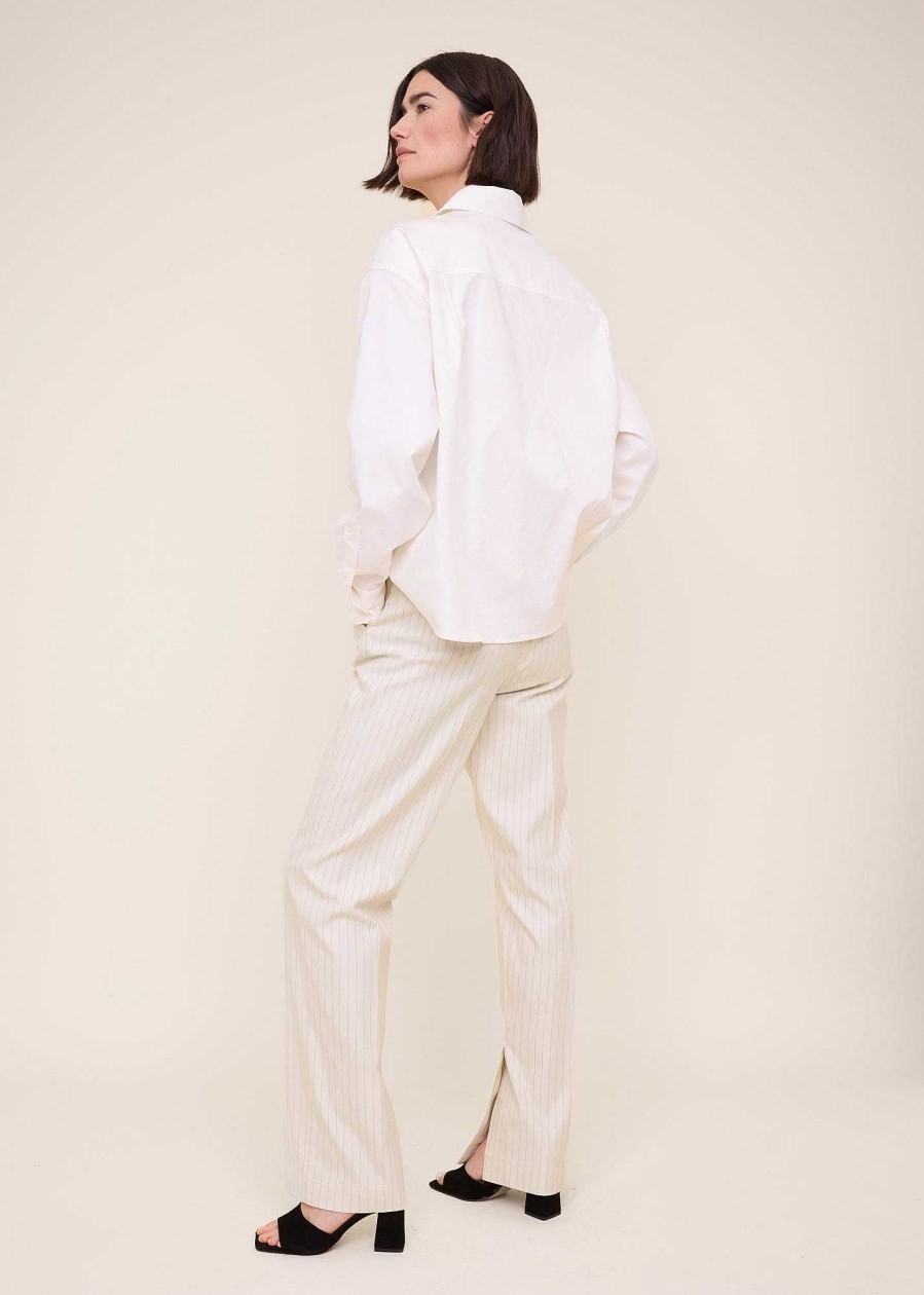 Vanilia Tapered Pinstripe Trousers