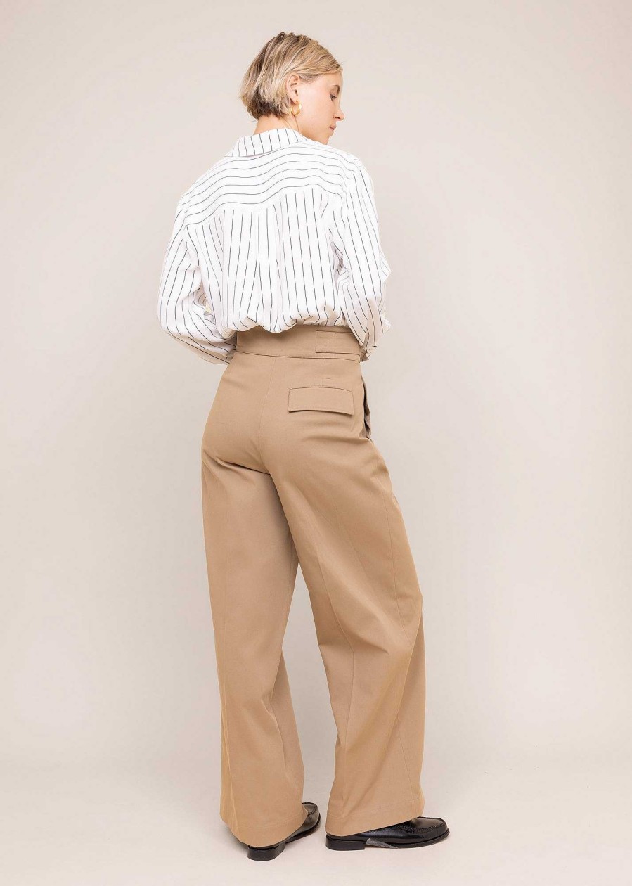 Vanilia Twill Broek Wide Leg