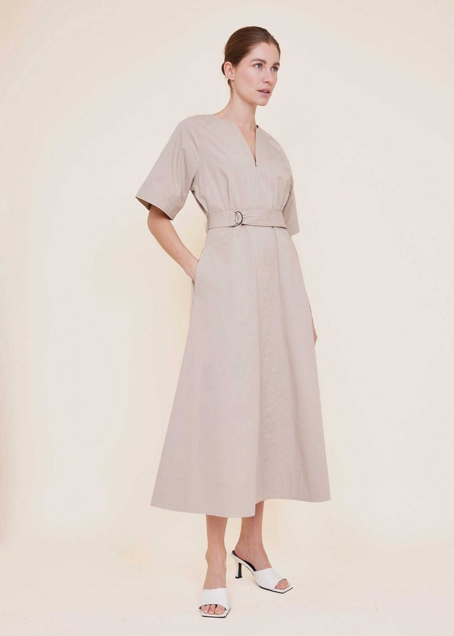 Vanilia Waist Belted Cotton Dress