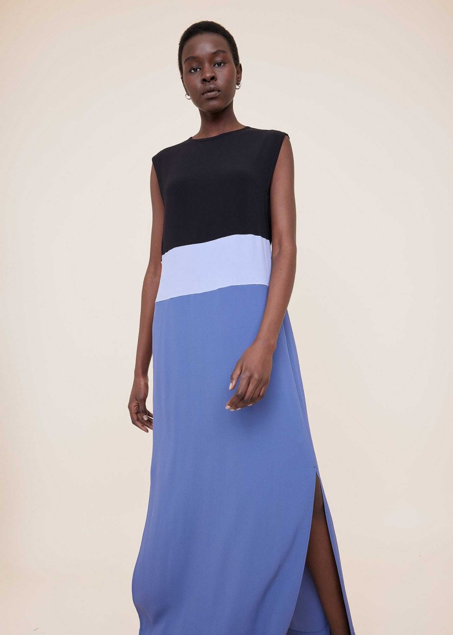 Vanilia Colour Blocking Maxi-Jurk