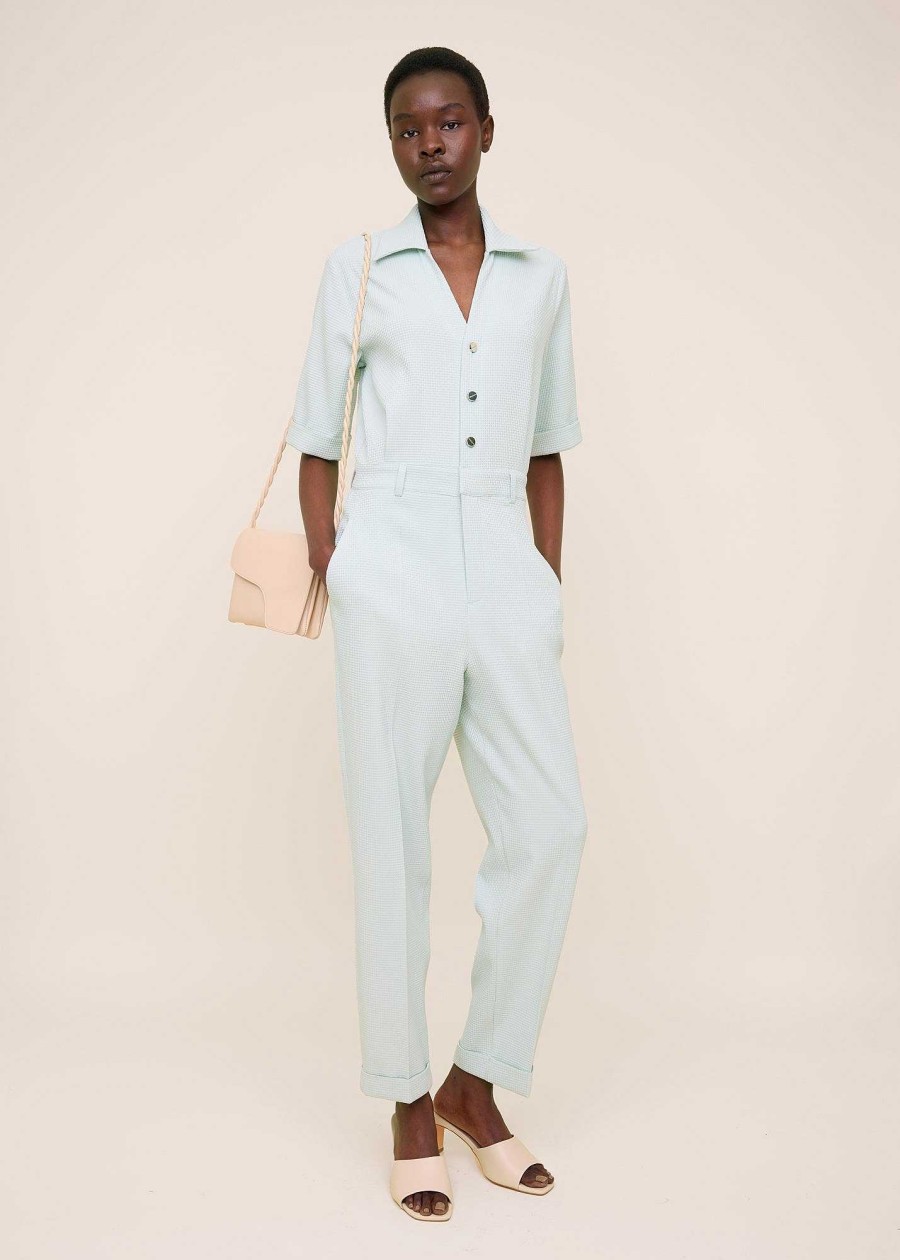 Vanilia Shortsleeve Waffle Jumpsuit